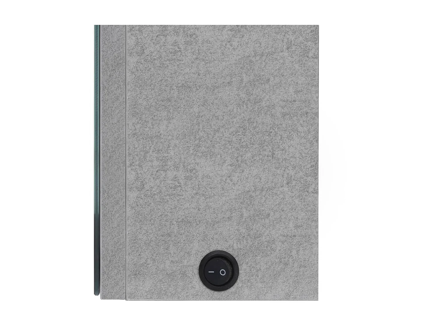 Armoire de salle de bain à miroir LED Gris béton 80x12x68