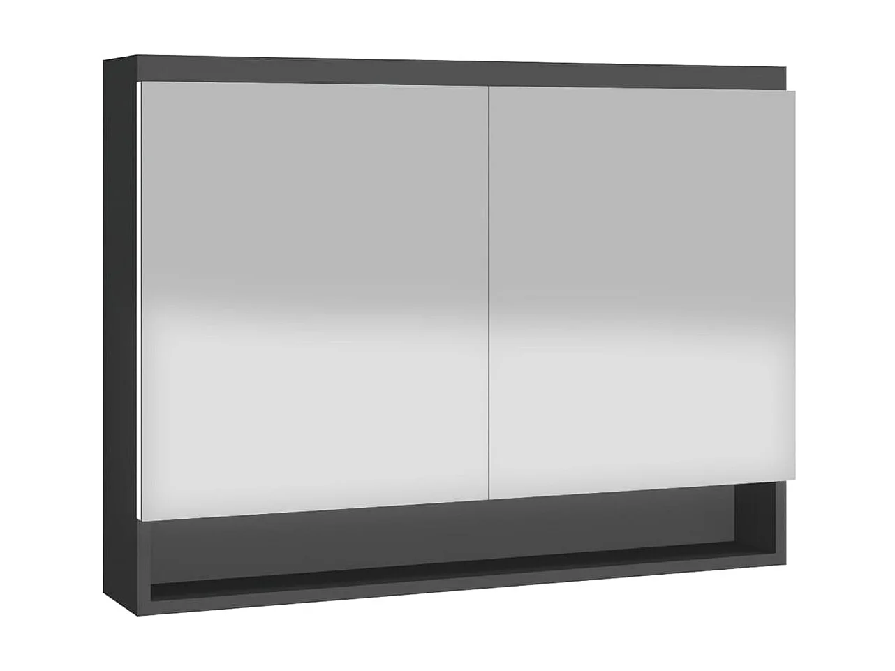 Armoire à miroir de salle de bain 80x15x60 MDF Anthracite