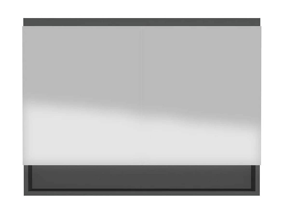 Armoire à miroir de salle de bain 80x15x60 MDF Anthracite