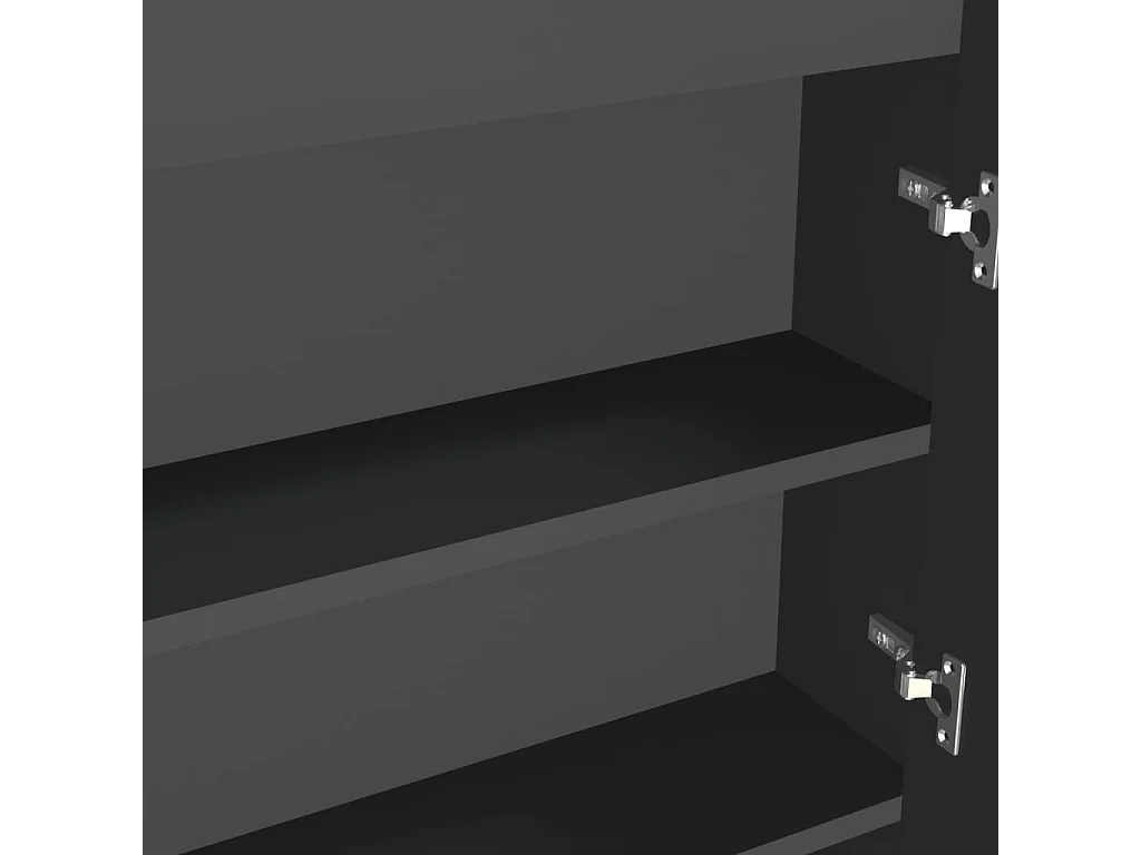 Armoire à miroir de salle de bain 80x15x60 MDF Anthracite