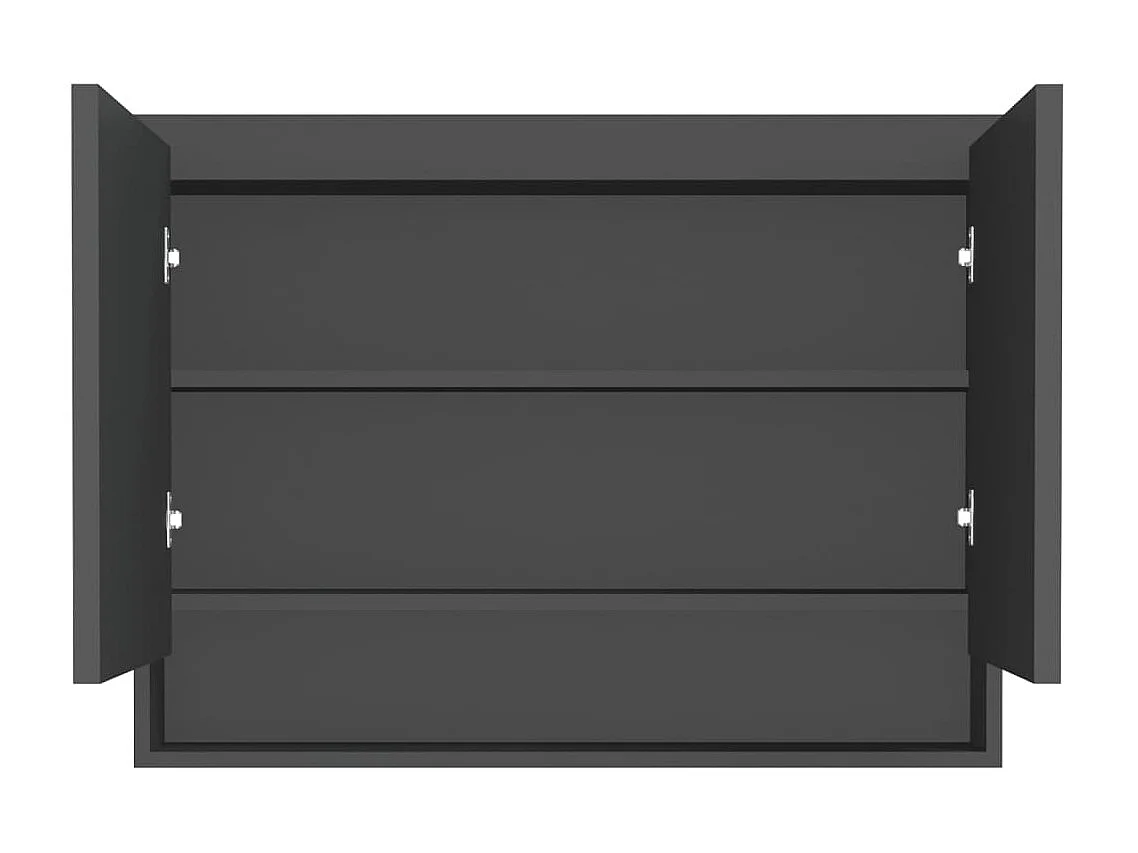 Armoire à miroir de salle de bain 80x15x60 MDF Anthracite