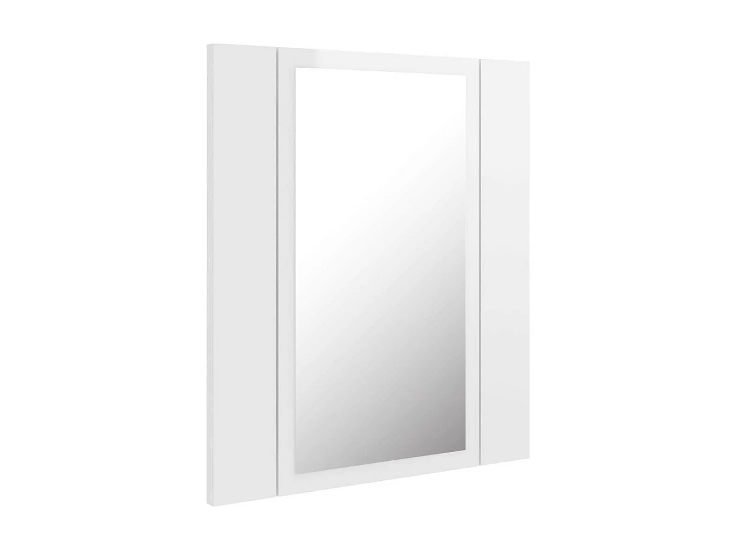 Armoire à miroir de bain à LED Blanc brillant 40x12x45