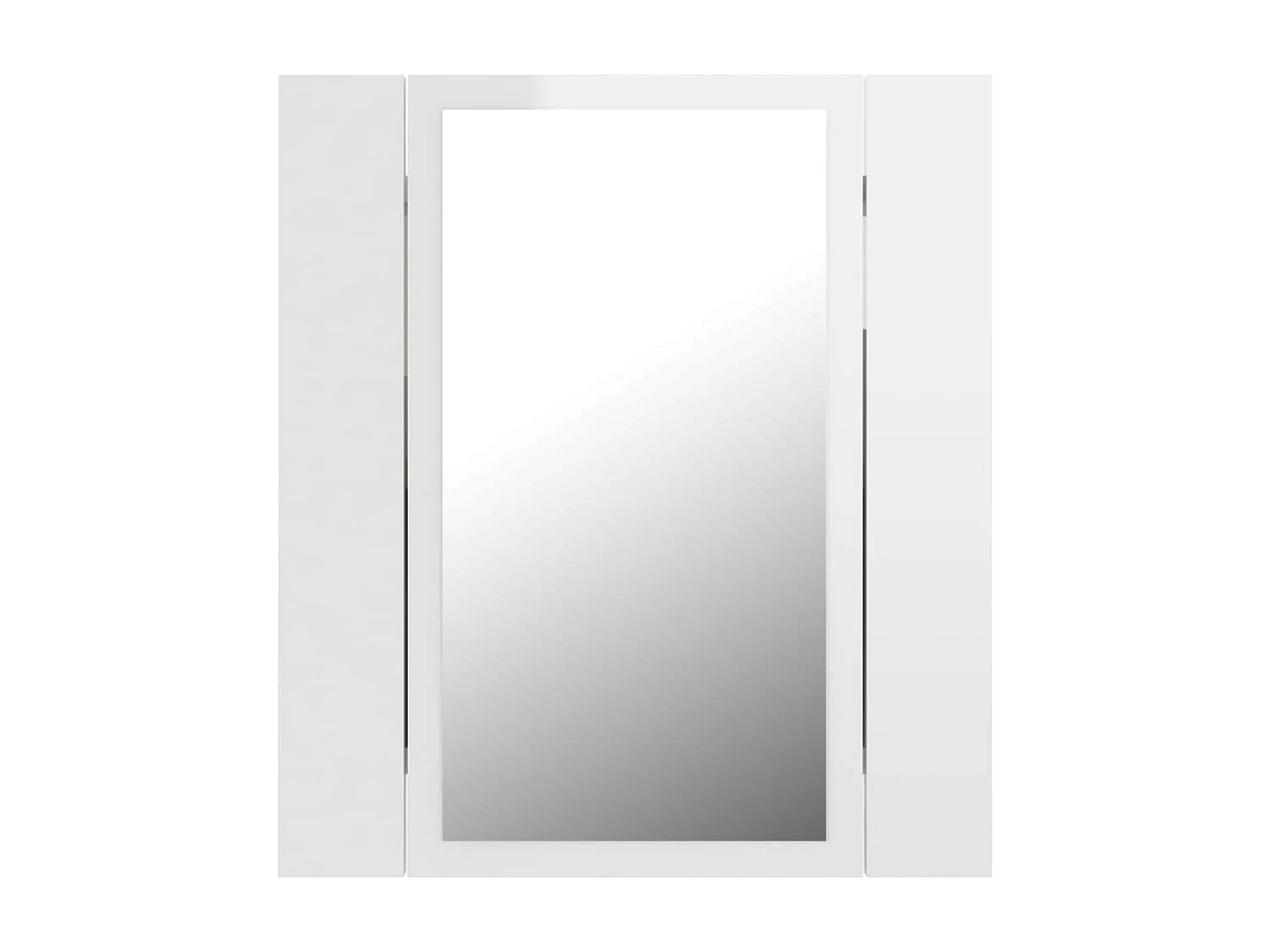 Armoire à miroir de bain à LED Blanc brillant 40x12x45