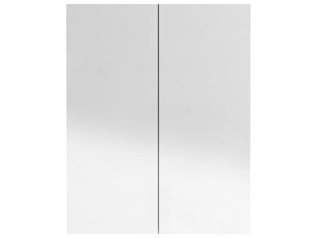 Armoire à miroir de salle de bain 60x15x75 MDF Gris brillant
