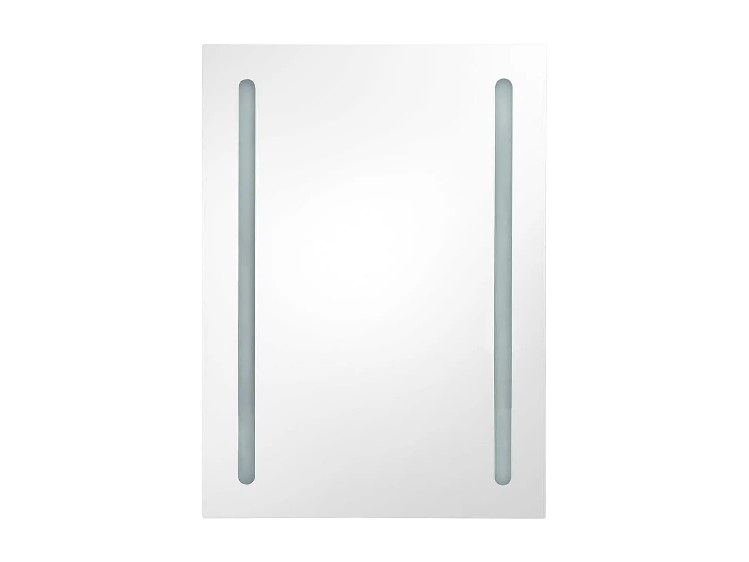 Armoire de salle de bain à miroir LED Noir brillant 50x13x70 2
