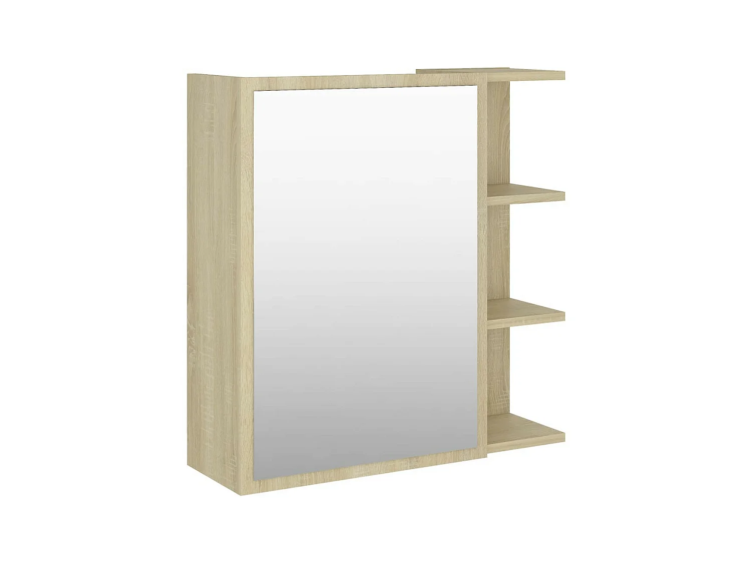 Armoire à miroir de bain Chêne sonoma 62,5x20,5x64