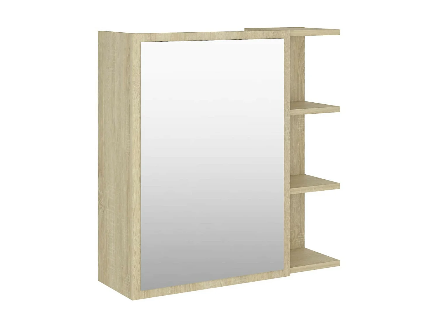 Armoire à miroir de bain Chêne sonoma 62,5x20,5x64
