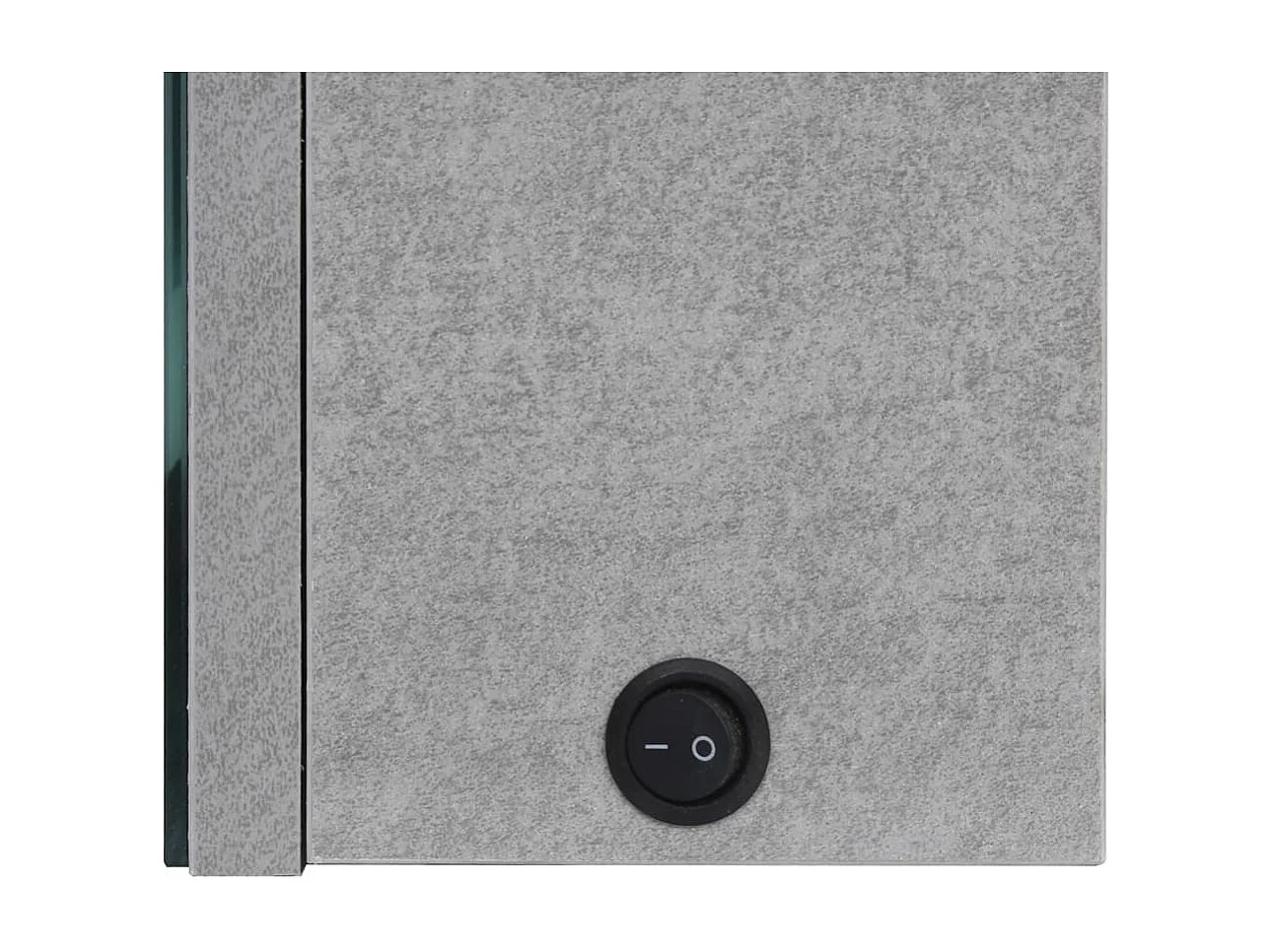 Armoire de salle de bain à miroir LED Gris béton 62x14x60