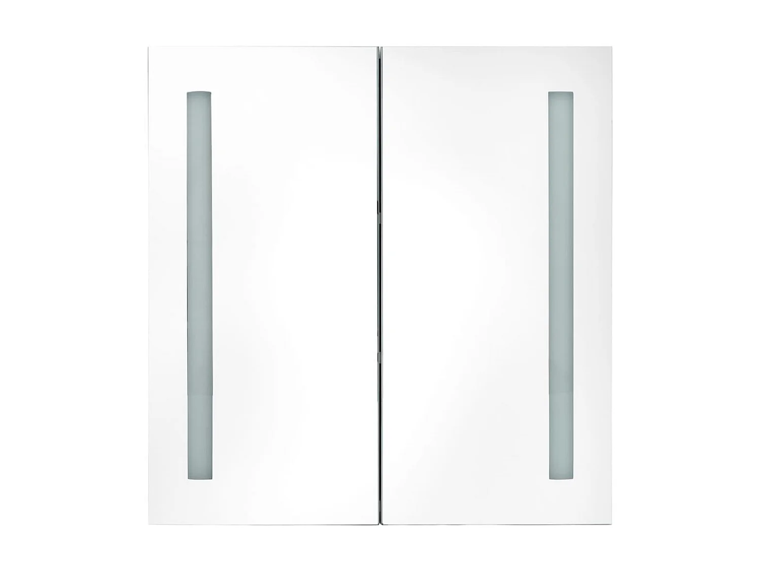 Armoire de salle de bain à miroir LED Gris béton 62x14x60
