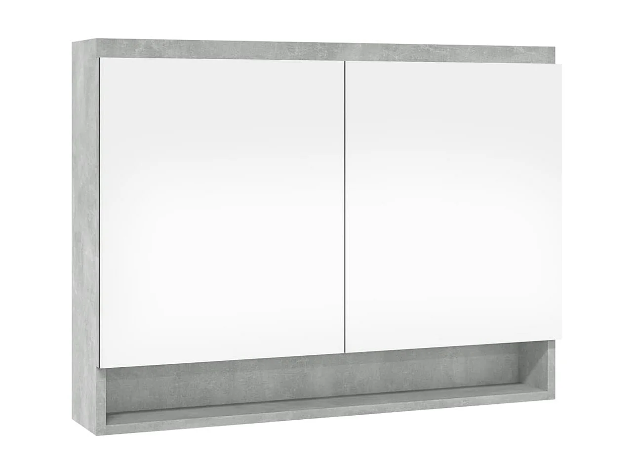 Armoire à miroir de salle de bain 80x15x60 MDF Gris béton