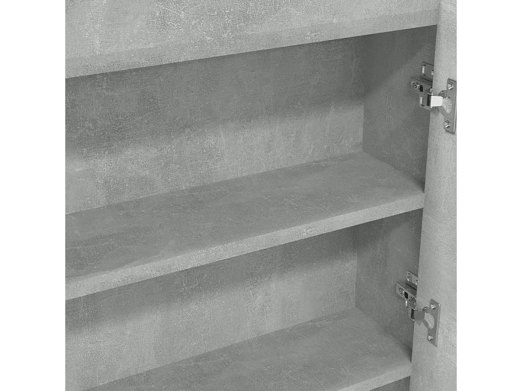 Armoire à miroir de salle de bain 80x15x60 MDF Gris béton