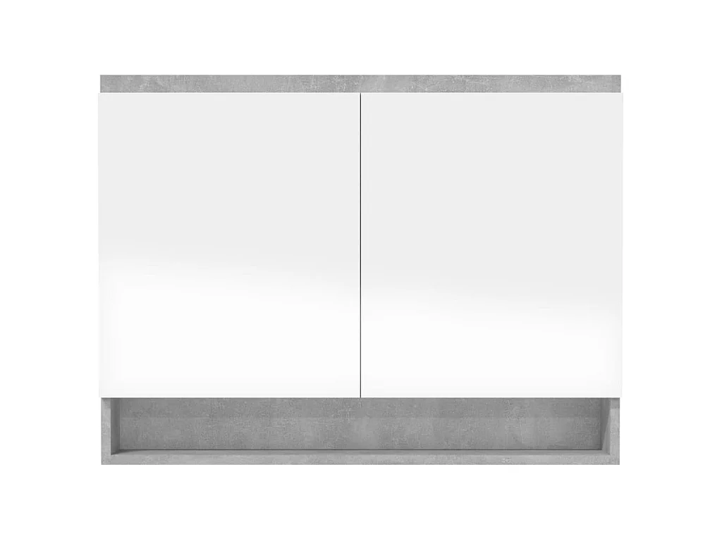 Armoire à miroir de salle de bain 80x15x60 MDF Gris béton