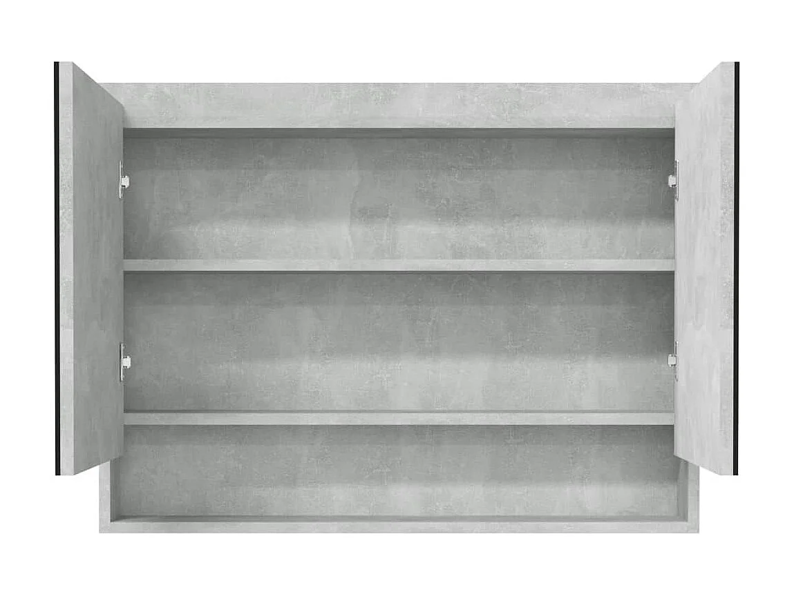 Armoire à miroir de salle de bain 80x15x60 MDF Gris béton