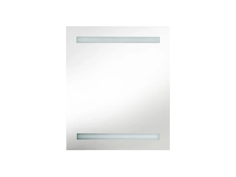 Armoire de salle de bain à miroir LED Gris 50x14x60