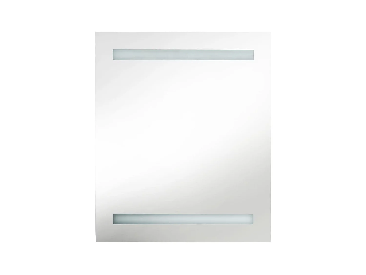Armoire de salle de bain à miroir LED Gris 50x14x60