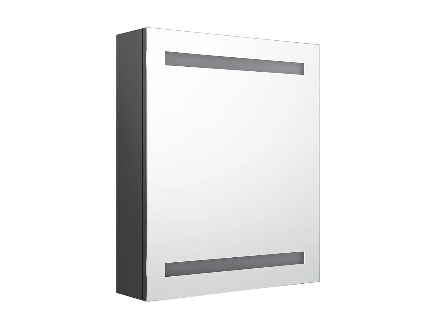 Armoire de salle de bain à miroir LED Gris 50x14x60