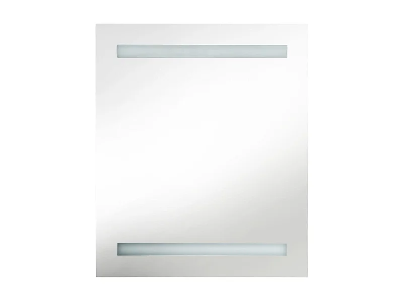 Armoire de salle de bain à miroir LED Gris 50x14x60
