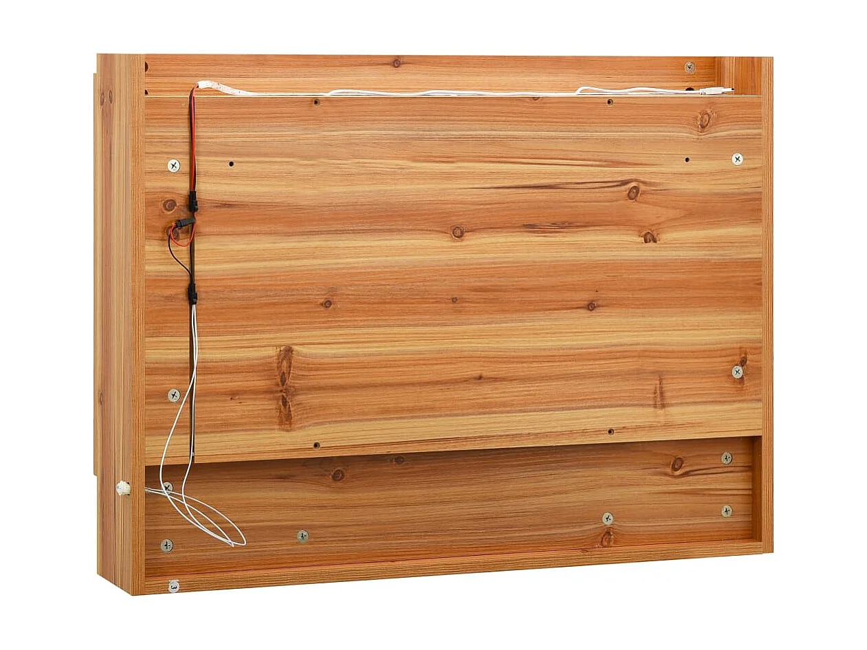 Armoire à miroir de salle de bain LED Chêne 80x15x60 MDF