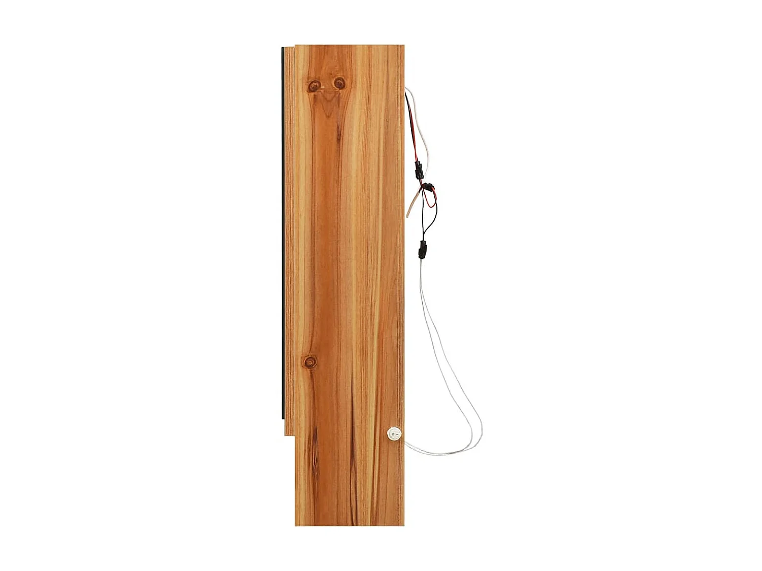 Armoire à miroir de salle de bain LED Chêne 80x15x60 MDF