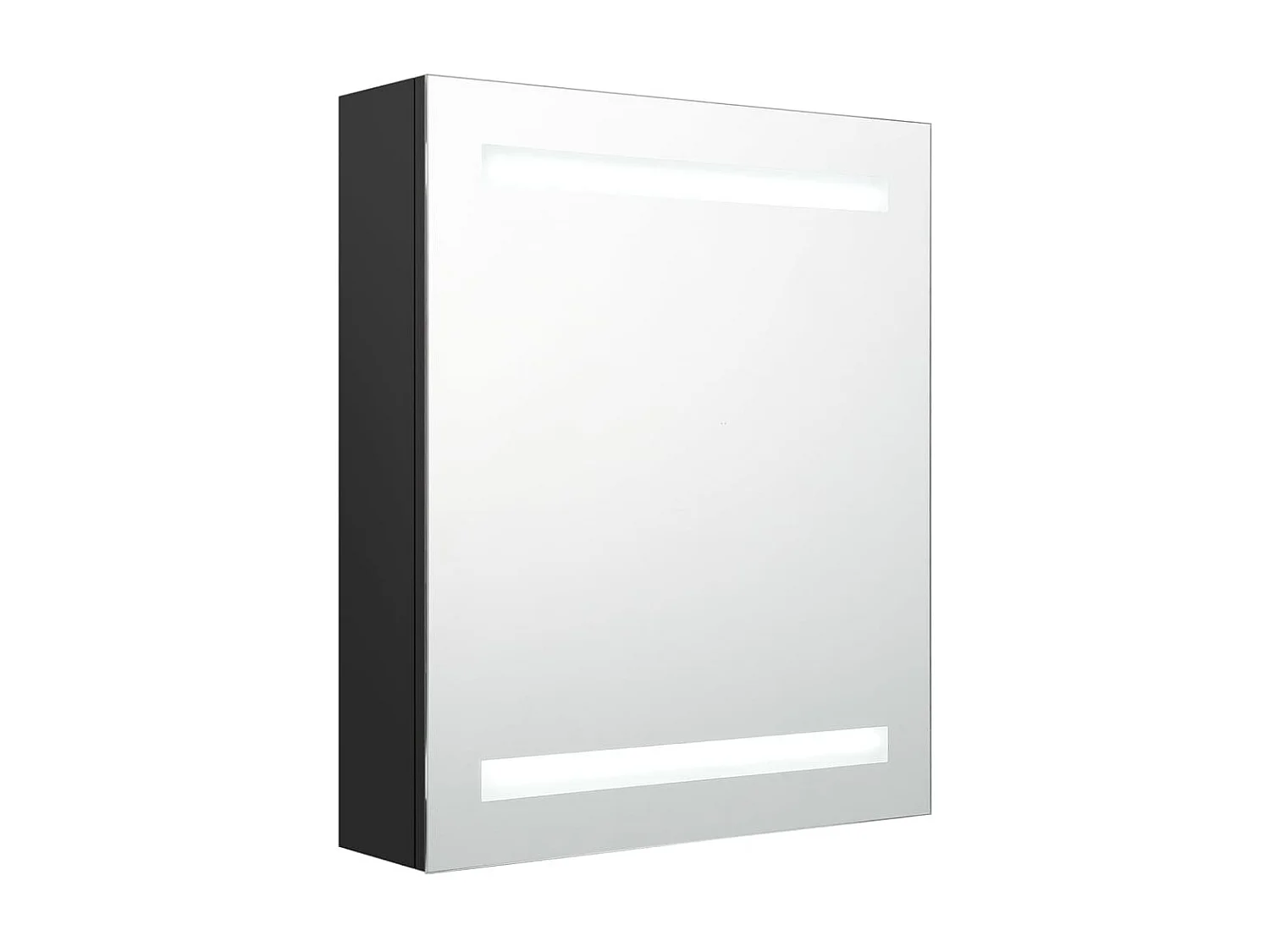 Armoire de salle de bain à miroir LED Noir 50x14x60