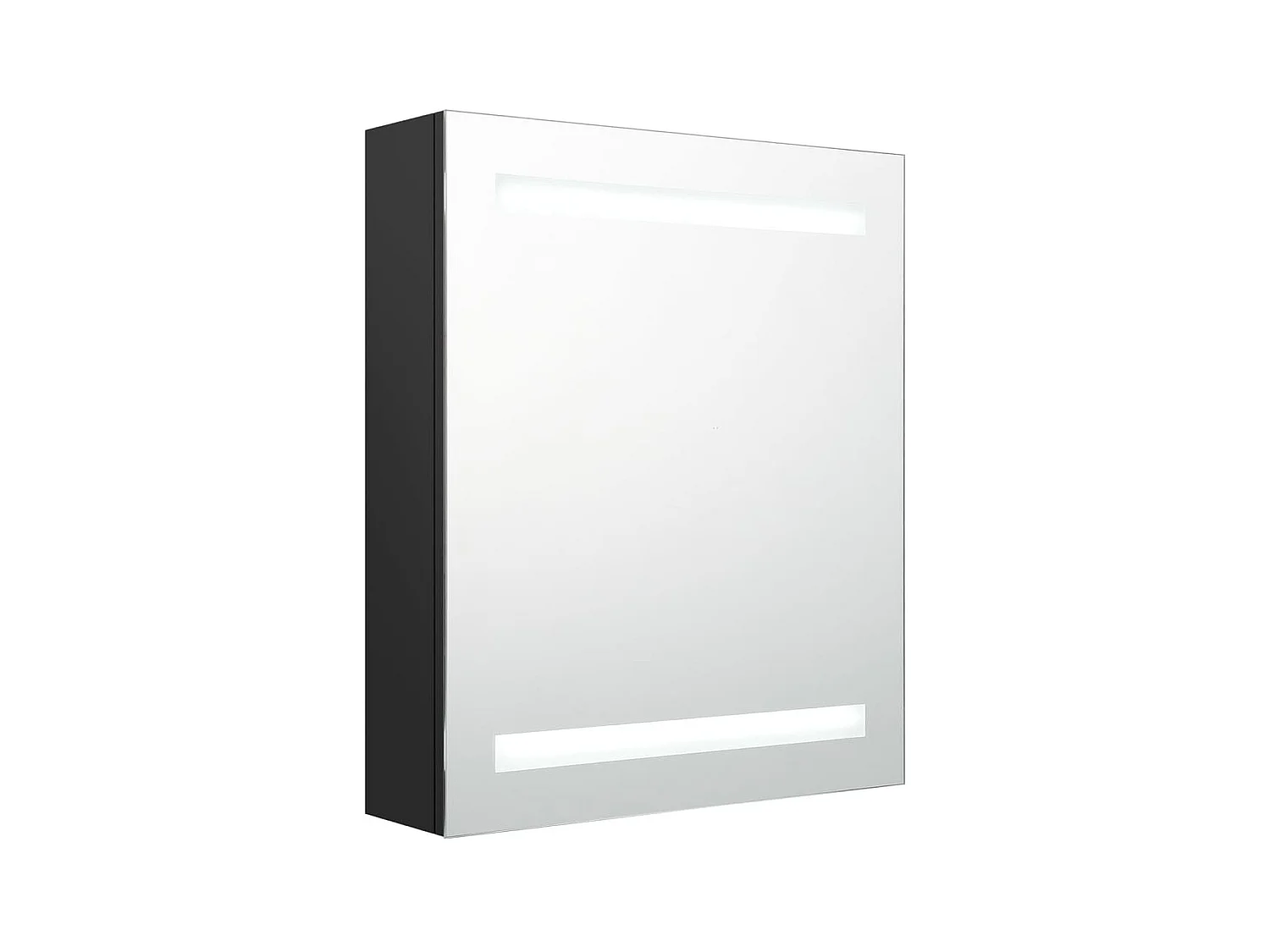 Armoire de salle de bain à miroir LED Noir 50x14x60