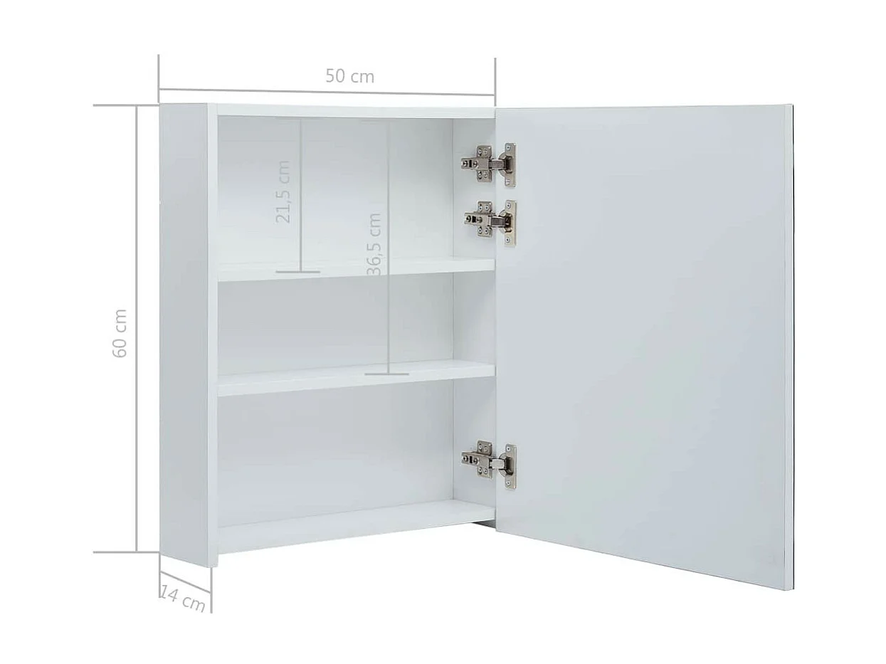 Armoire de salle de bain à miroir LED 50x14x60
