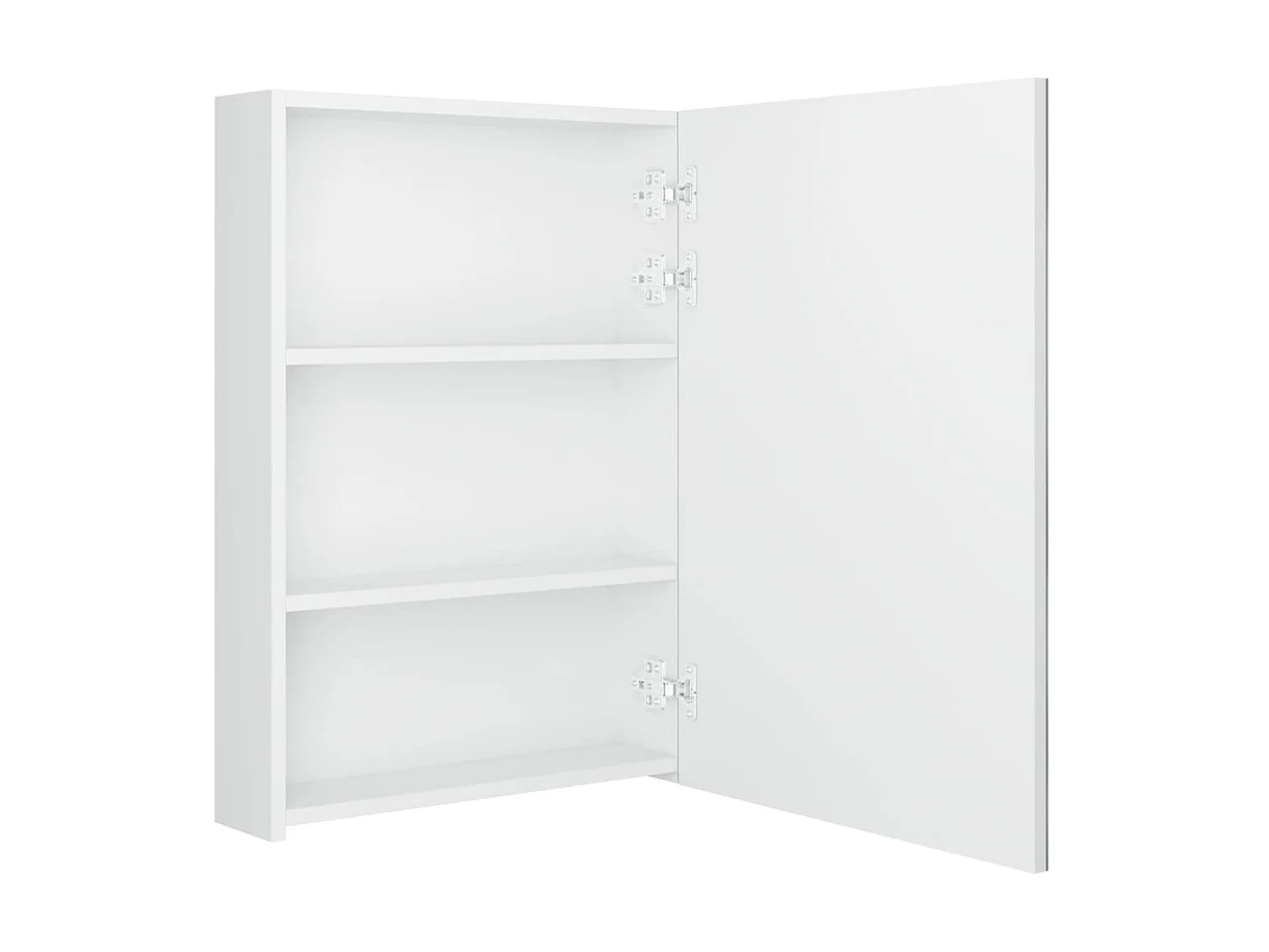Armoire de salle de bain à miroir LED Blanc brillant 50x13x70