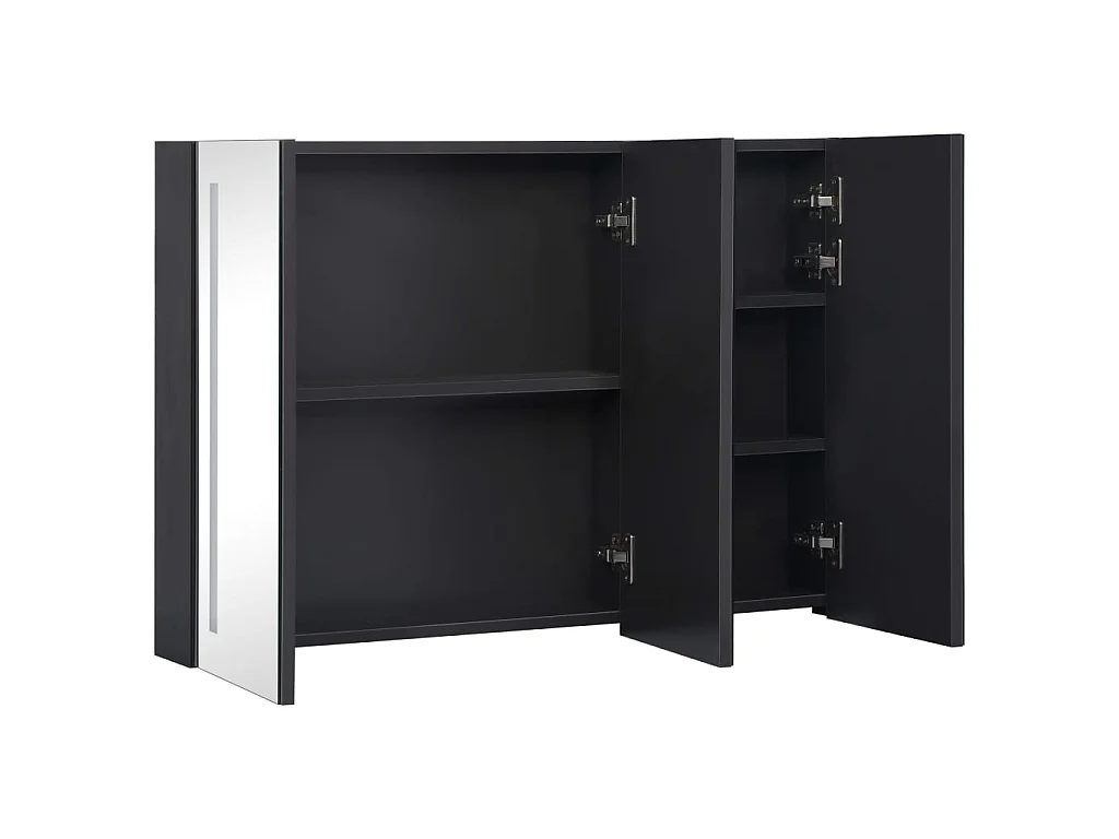 Armoire de salle de bain à miroir à LED 89x14x62