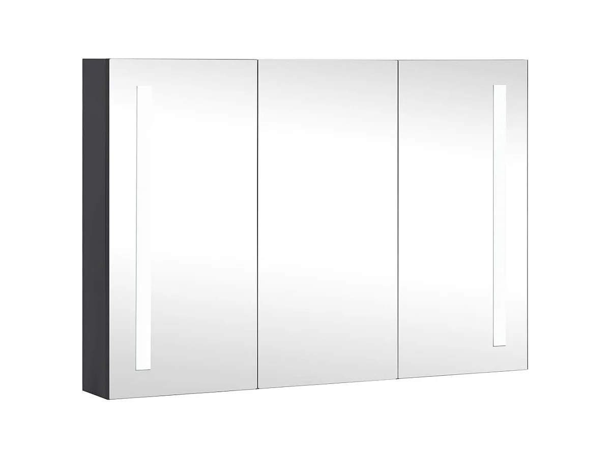 Armoire de salle de bain à miroir à LED 89x14x62