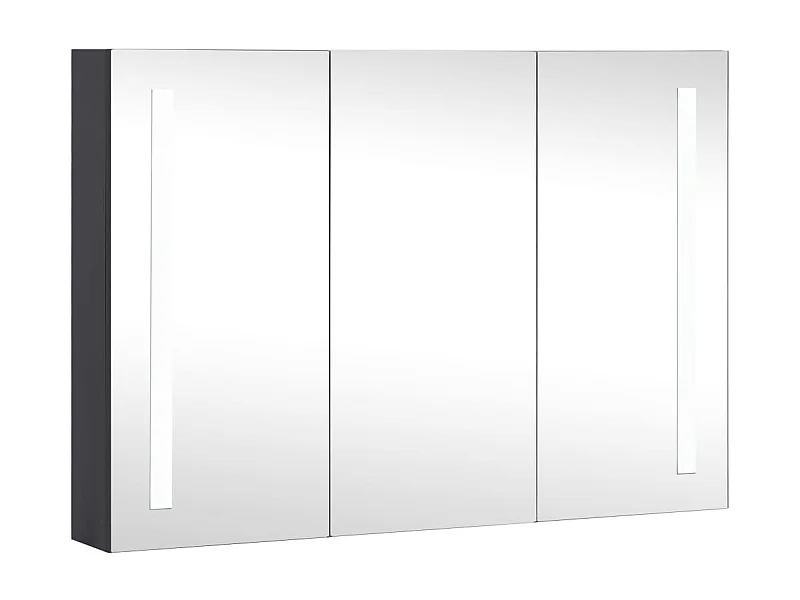 Armoire de salle de bain à miroir à LED 89x14x62