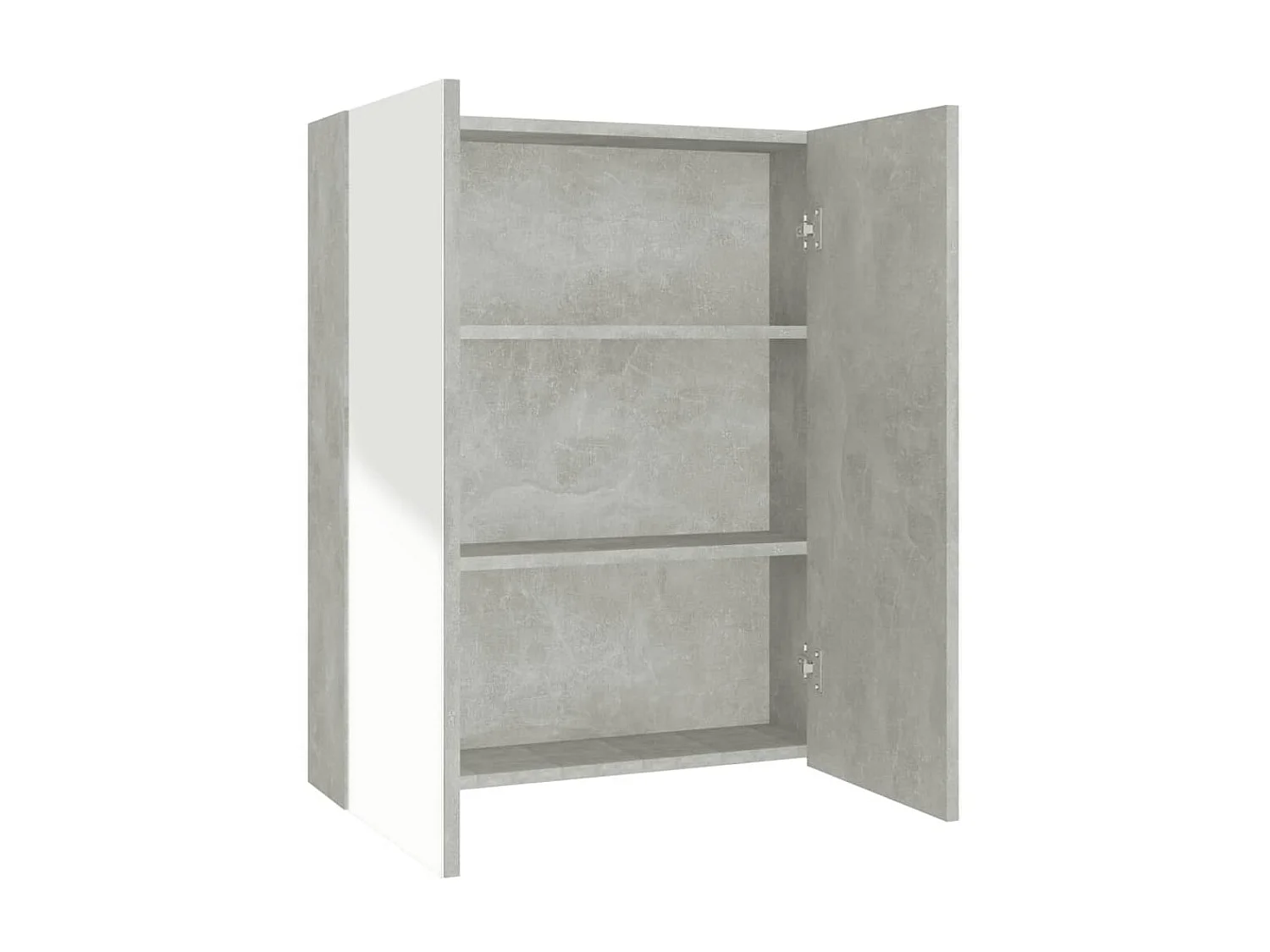Armoire à miroir de salle de bain 60x15x75 MDF Gris béton