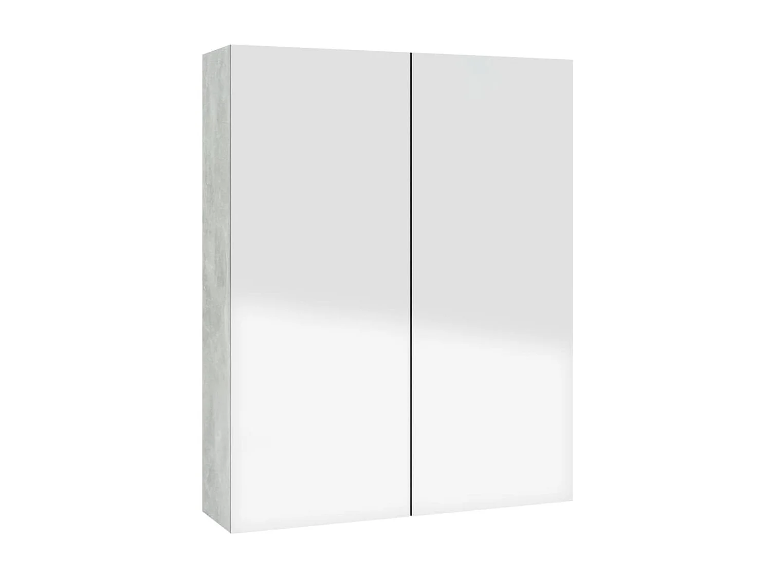 Armoire à miroir de salle de bain 60x15x75 MDF Gris béton