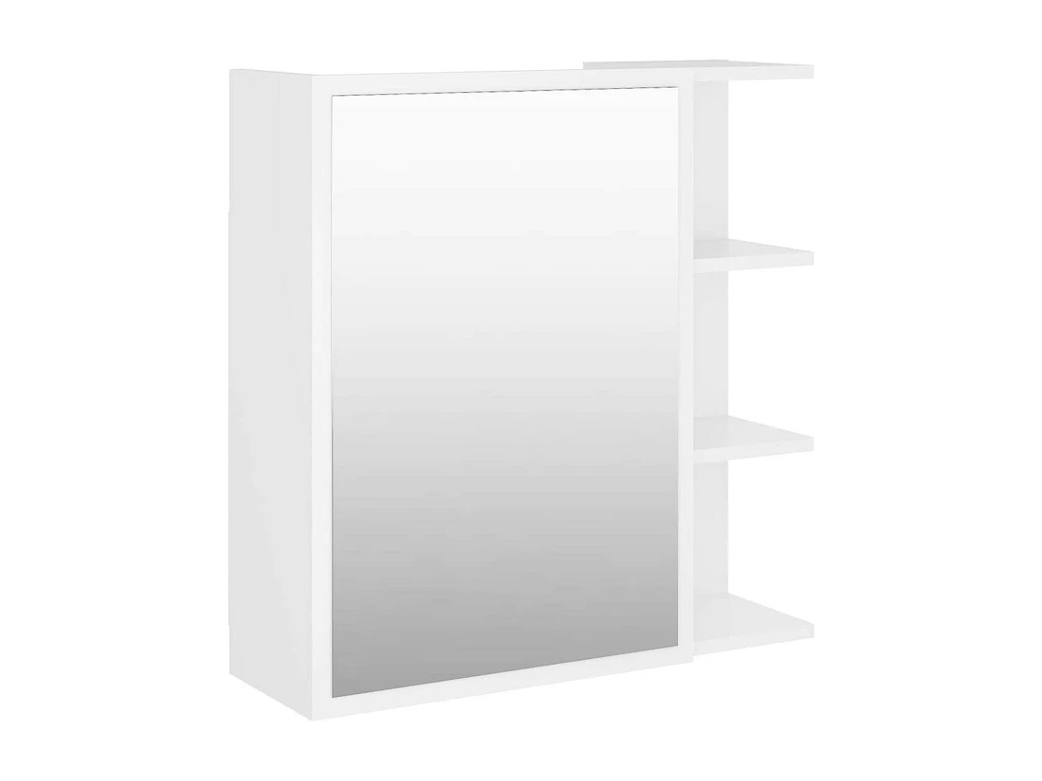 Armoire à miroir de bain Blanc 62,5x20,5x64