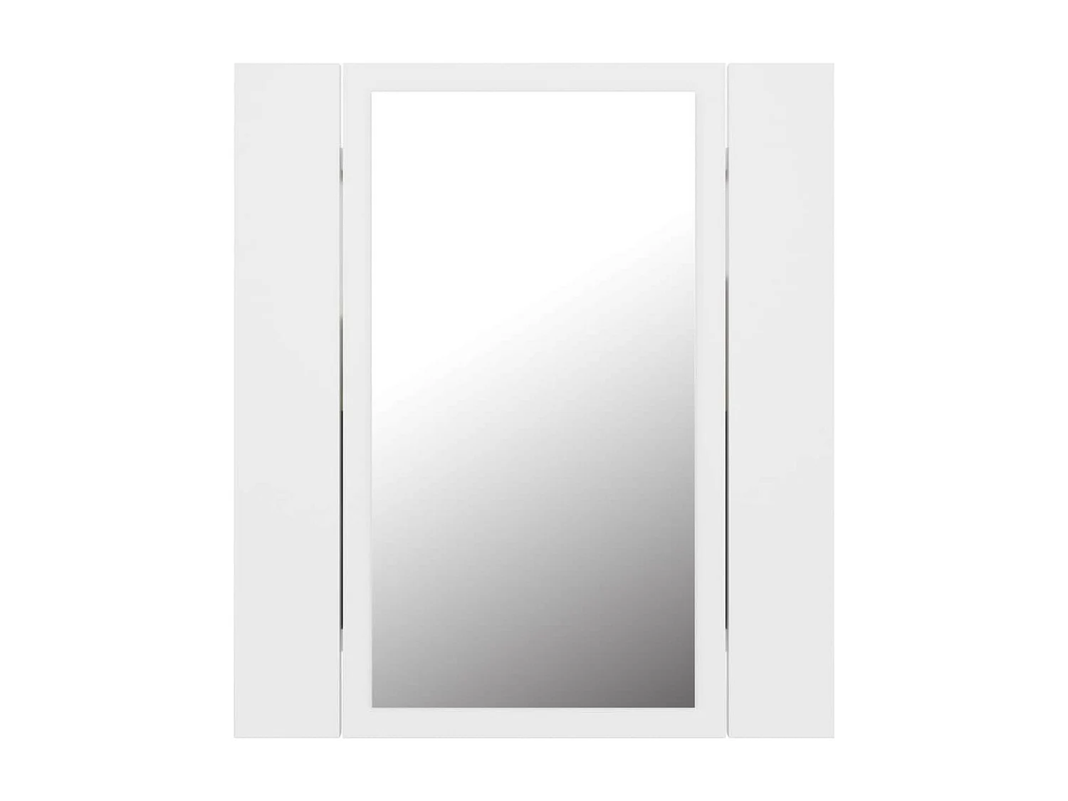 Armoire de salle de bain à miroir à LED Blanc 40x12x45