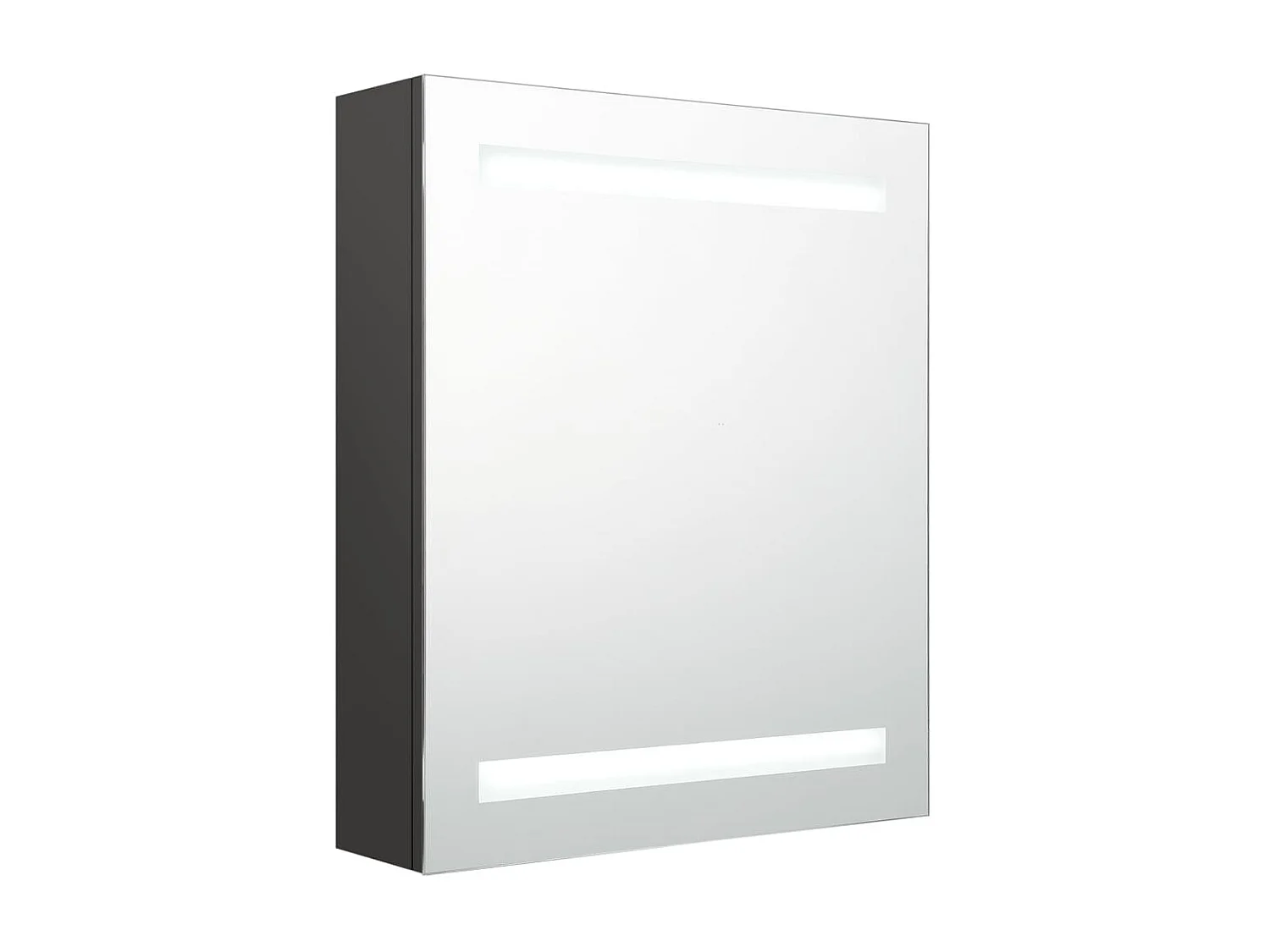 Armoire de salle de bain à miroir LED Anthracite 50x14x60