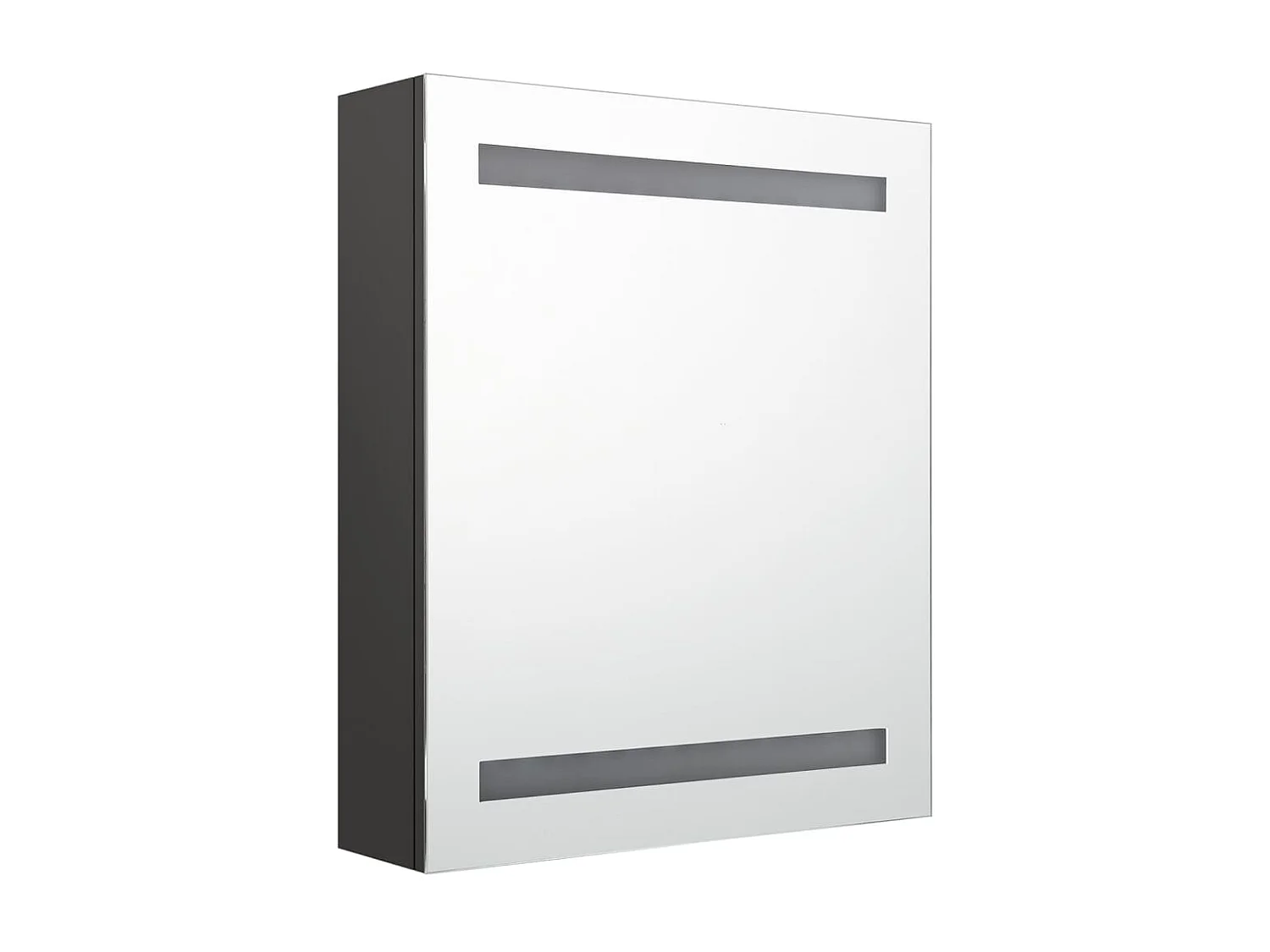 Armoire de salle de bain à miroir LED Anthracite 50x14x60