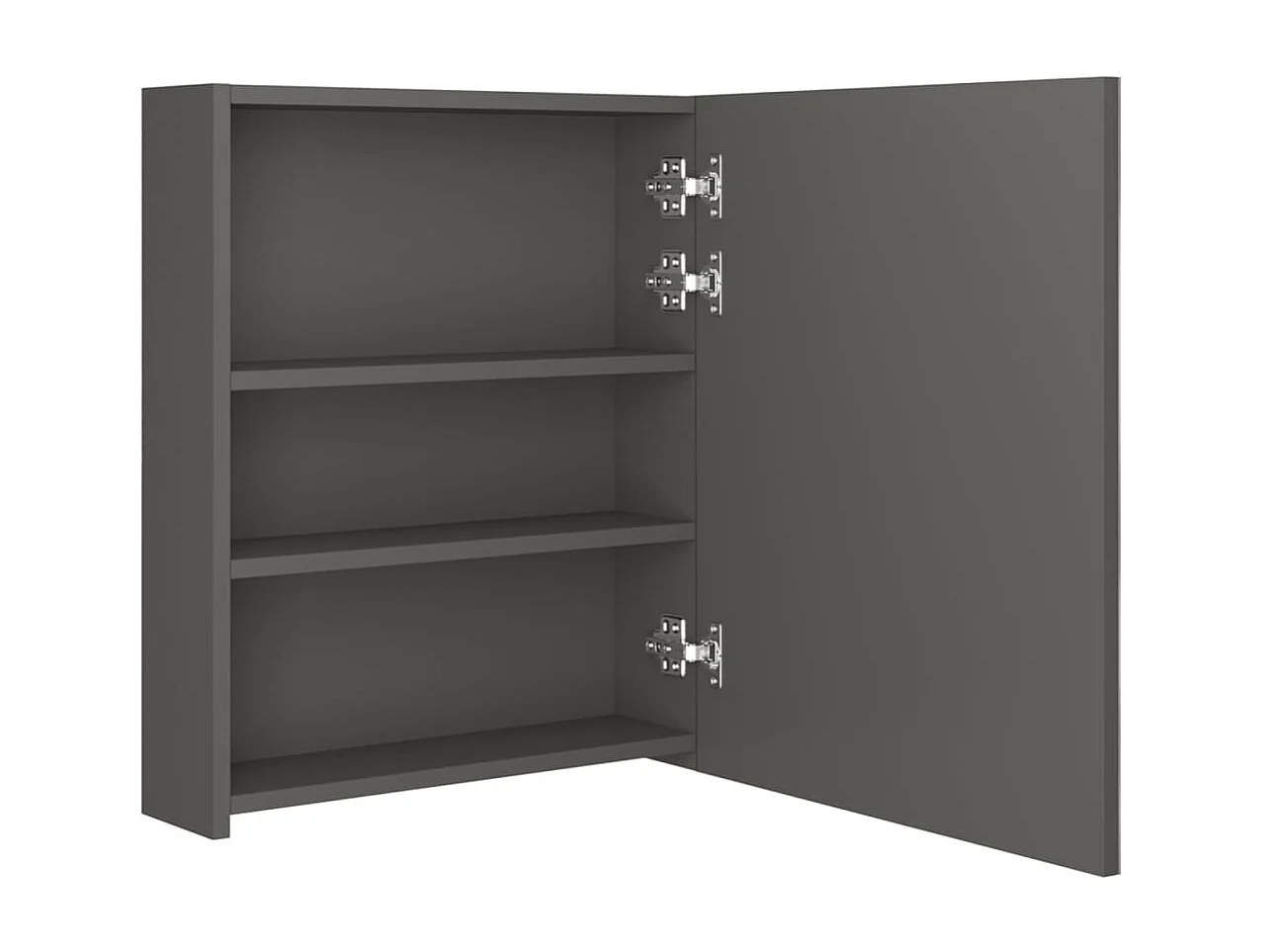 Armoire de salle de bain à miroir LED Anthracite 50x14x60