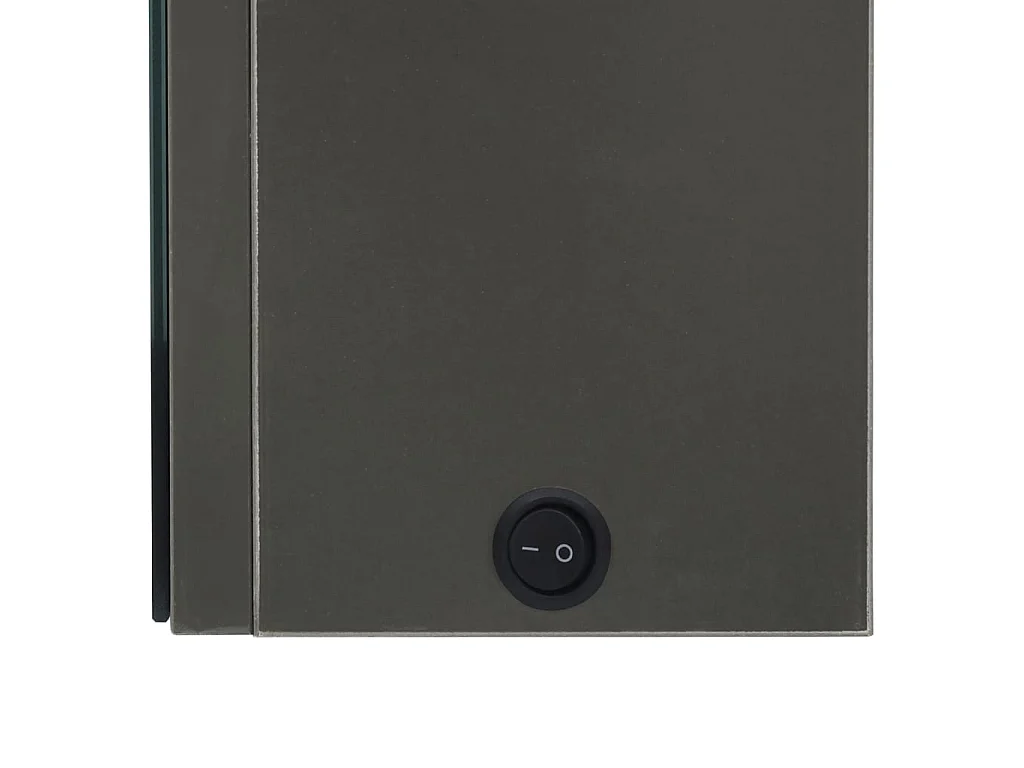 Armoire de salle de bain à miroir LED Anthracite 50x14x60