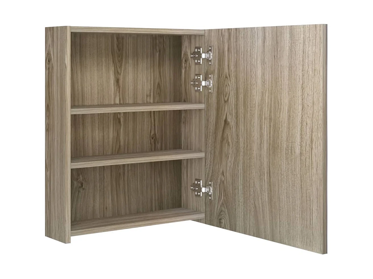 Armoire de salle de bain à miroir LED Chêne 50x14x60