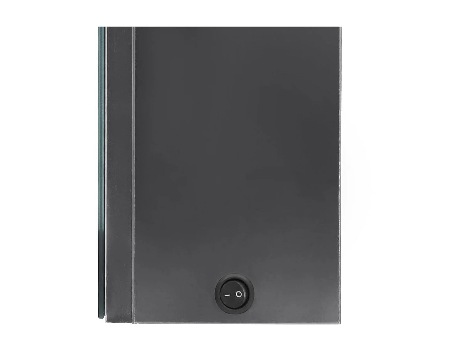 Armoire de salle de bain à miroir LED Gris brillant 80x12x68