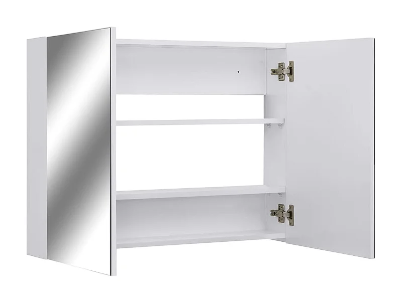 Armoire à miroir de salle de bain Blanc 80x15x60 MDF