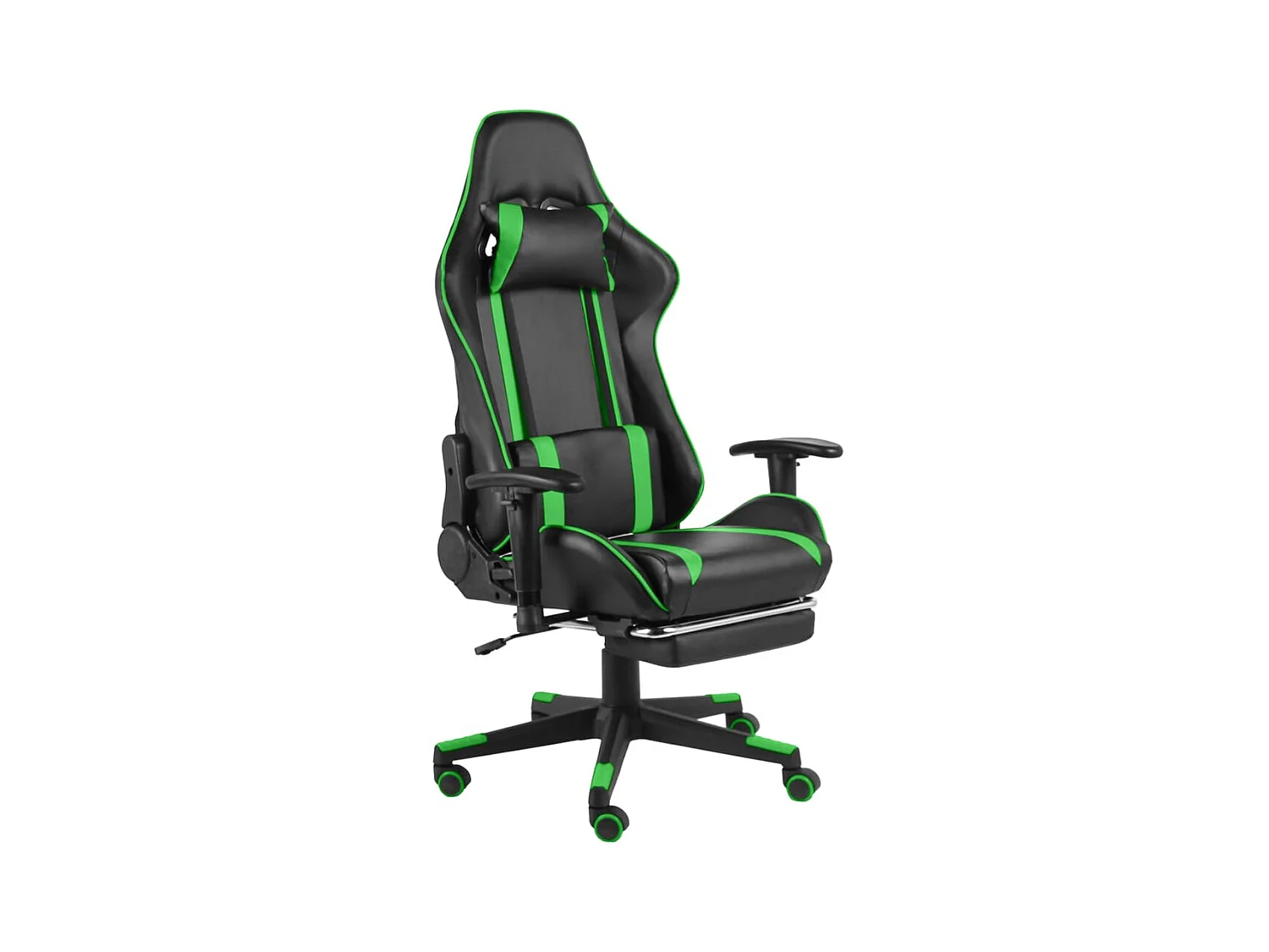 Chaise de jeu pivotante avec repose-pied Vert PVC