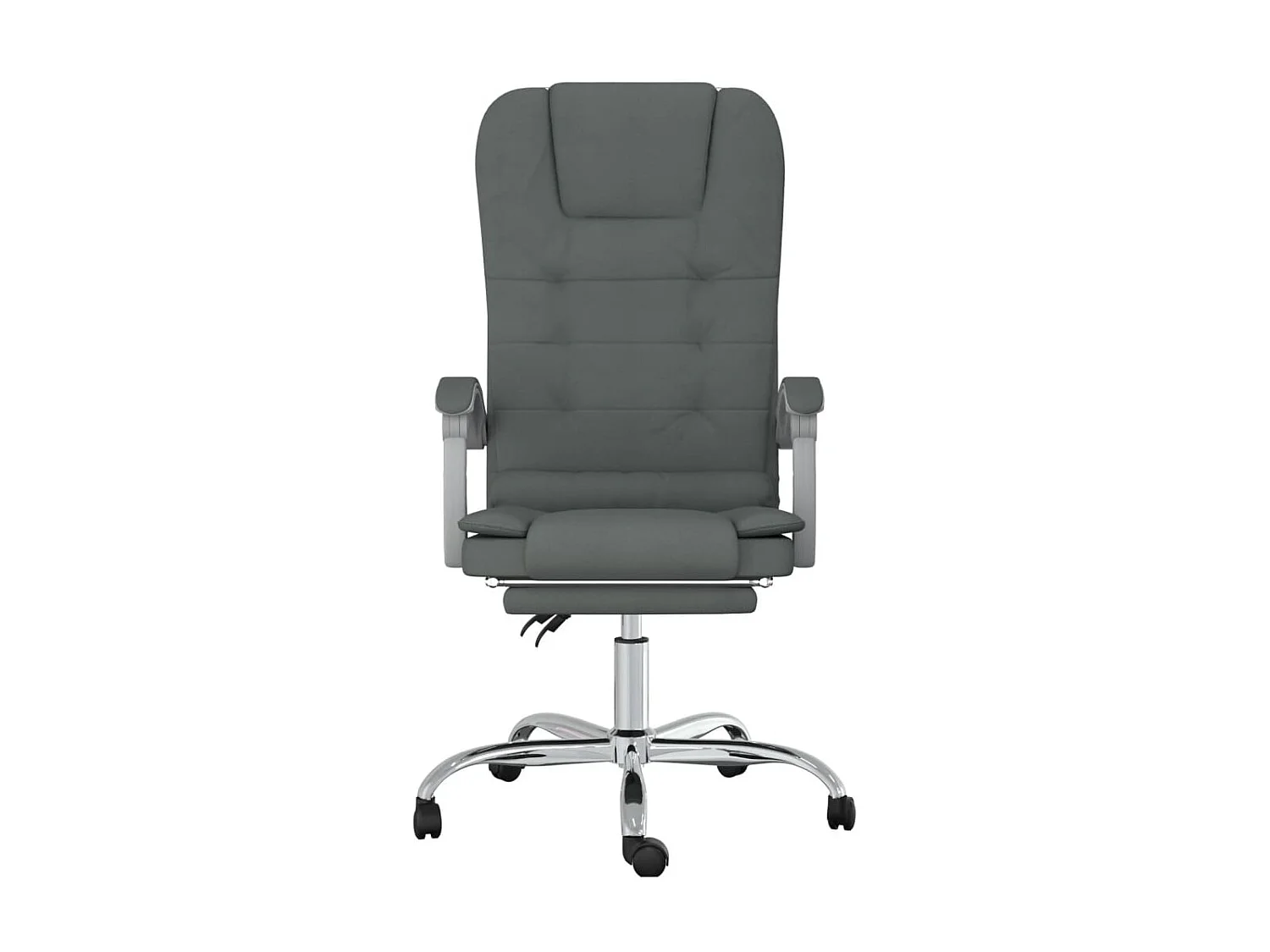 Fauteuil de massage inclinable de bureau Gris foncé Tissu