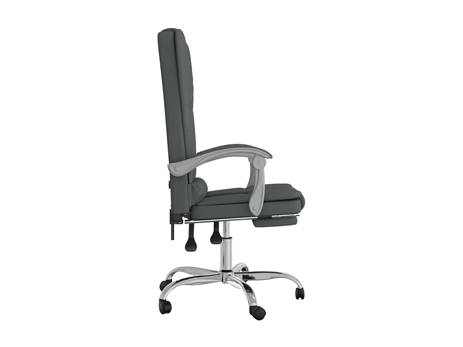 Fauteuil de massage inclinable de bureau Gris foncé Tissu