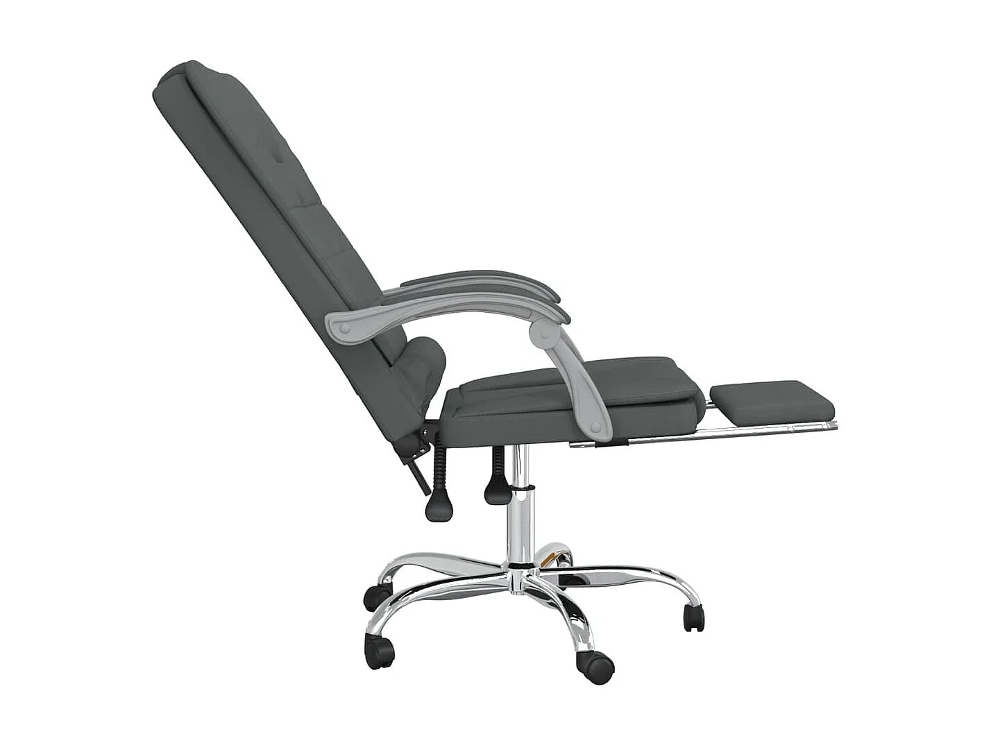 Fauteuil de massage inclinable de bureau Gris foncé Tissu