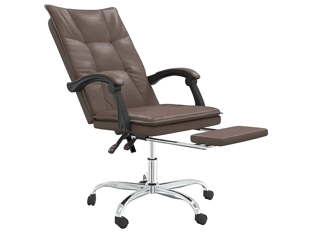 Fauteuil inclinable de bureau Marron Similicuir 2