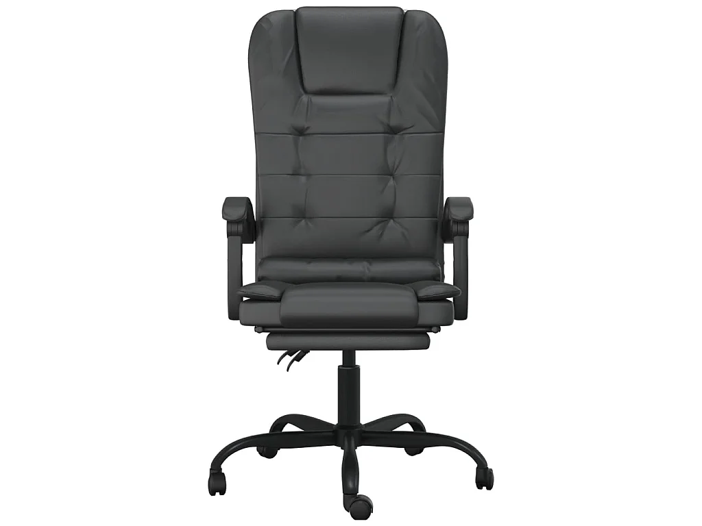 Fauteuil de massage inclinable de bureau Noir Similicuir