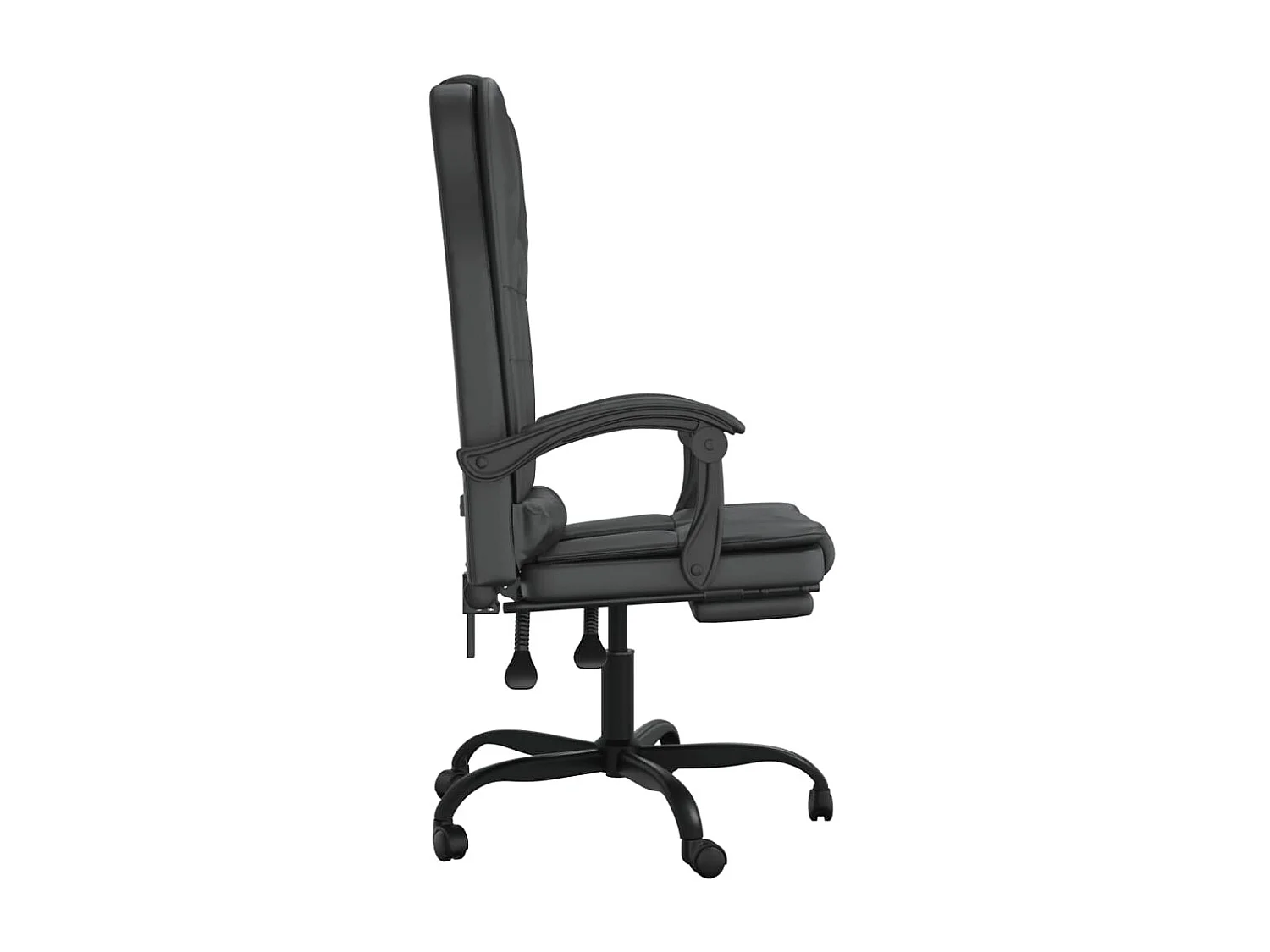 Fauteuil de massage inclinable de bureau Noir Similicuir