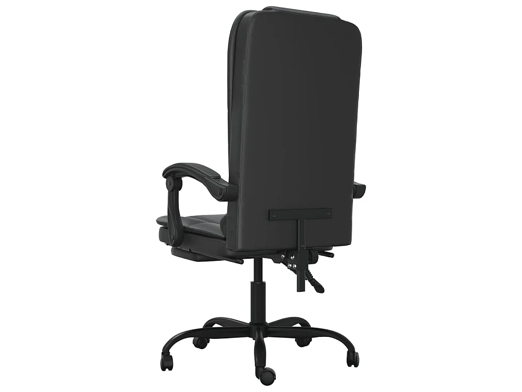 Fauteuil de massage inclinable de bureau Noir Similicuir