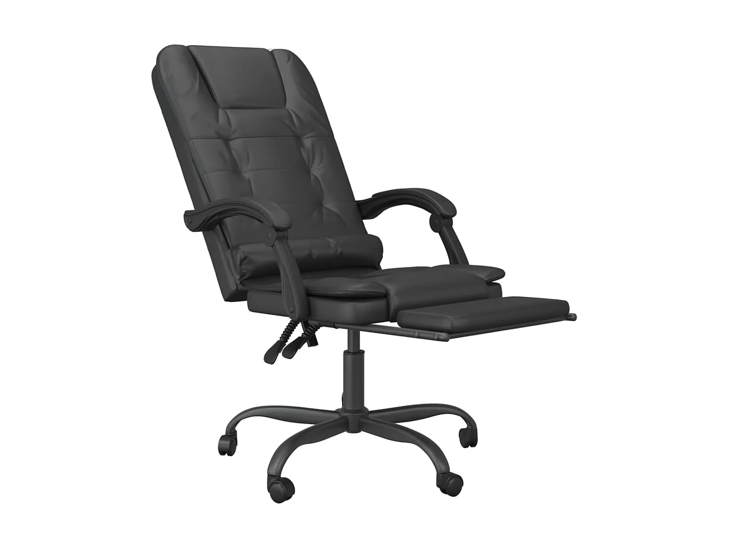 Fauteuil de massage inclinable de bureau Noir Similicuir